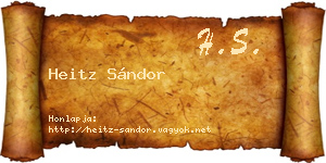 Heitz Sándor névjegykártya